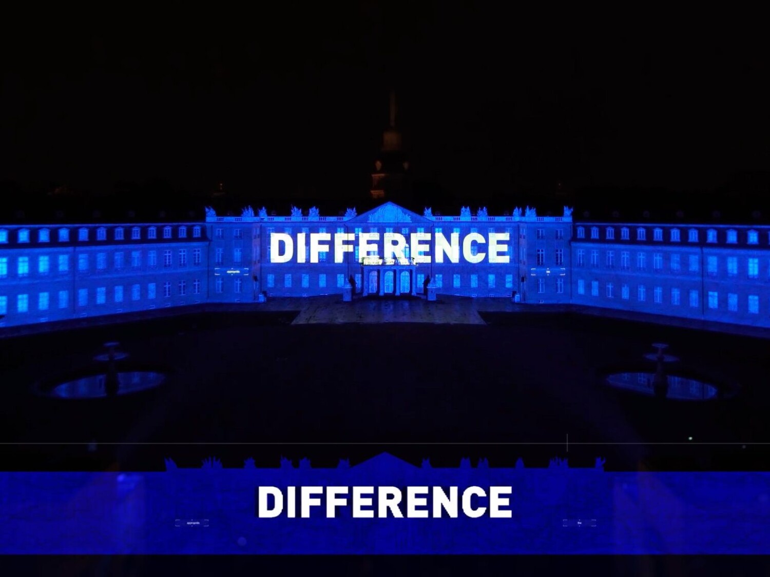 CHANGES³ projection mapping on the Karlsruhe Palace at Schlosslichtspiele Karlsruhe in Karlsruhe, Germany, 2021 – by ruestungsschmie.de