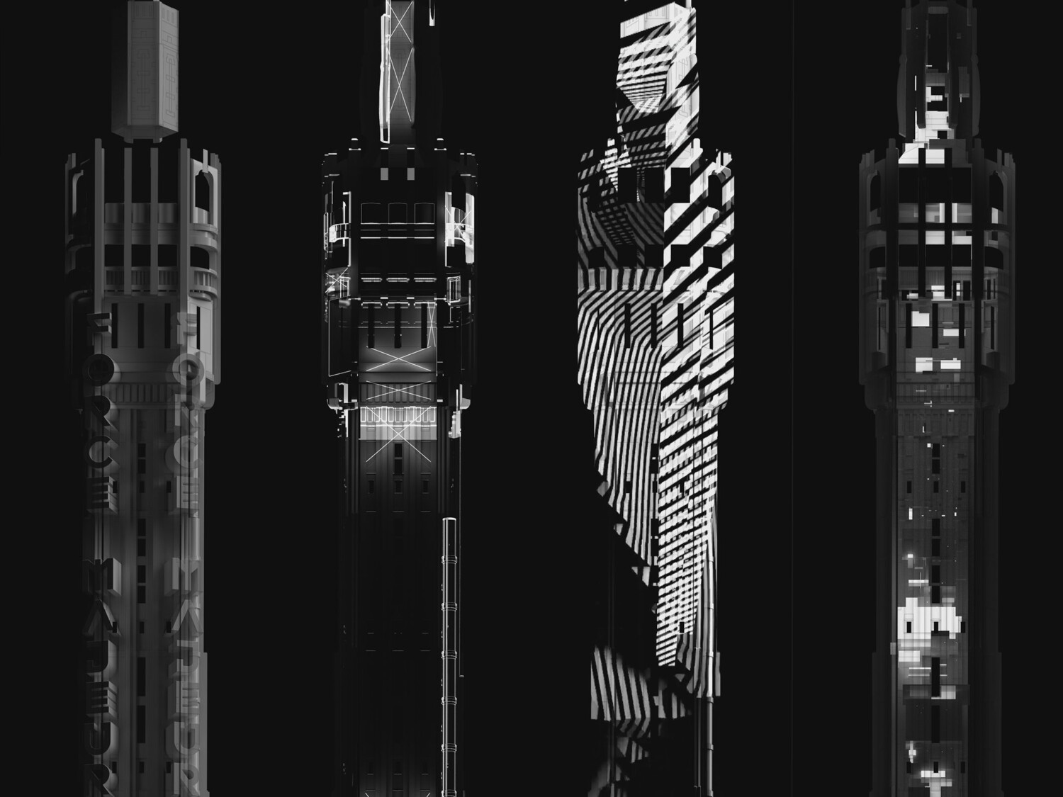 FORCE MAJEURE³ projection mapping on Beffroi at Video Mapping Festival in Lille, France – by ruestungsschmie.de