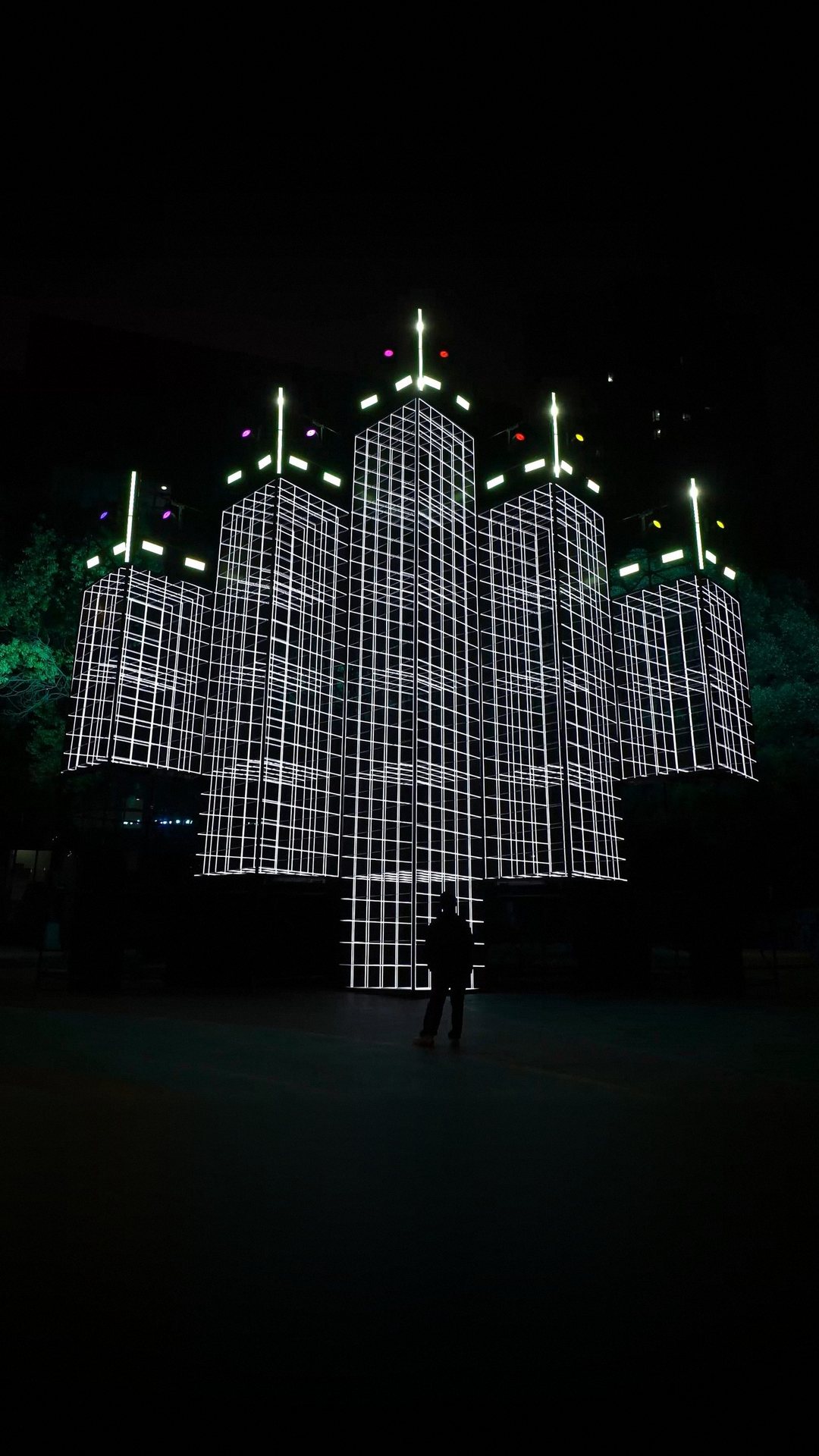 BLOCK³ – LED sculpture at Chongqing Light Art Festival, China – by ruestungsschmie.de