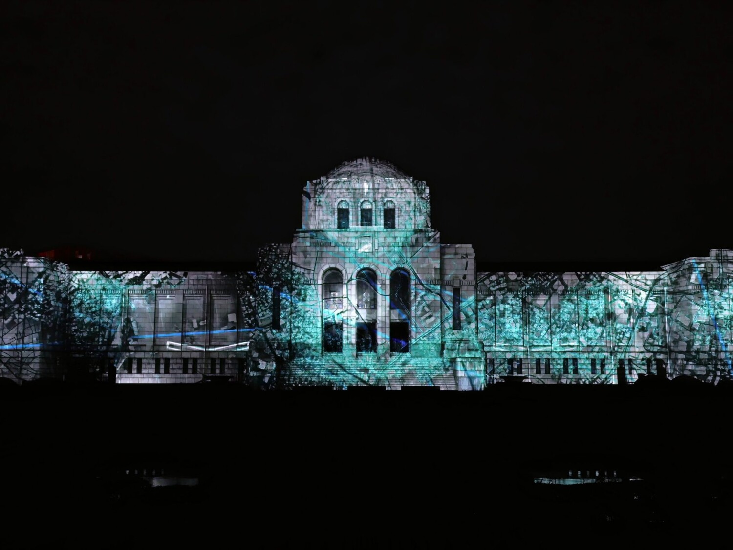 REFRACTION³ projection mapping on the Meiji Memorial Picture Gallery at 1minute Projection Mapping Competition in Tokyo, Japan, 2024 – by ruestungsschmie.de